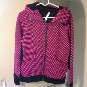 Lululemon pink & black patterned scuba hoodie